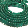 3x14 inches Gorgeous Sparkle Dark Green Emerald Quartz Micro Faceted Rondell Beads Gorgeous Red Colour size - 4 mm approx
